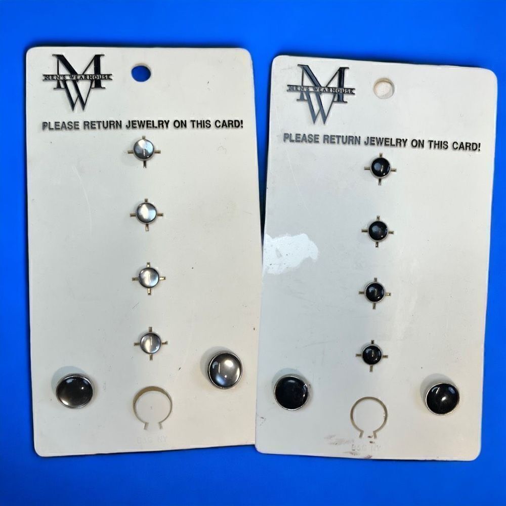 Men's Wearhouse Mens Magnetic Clip-On Non-Pierced Earrings Lot of 2 Jewelry VTG